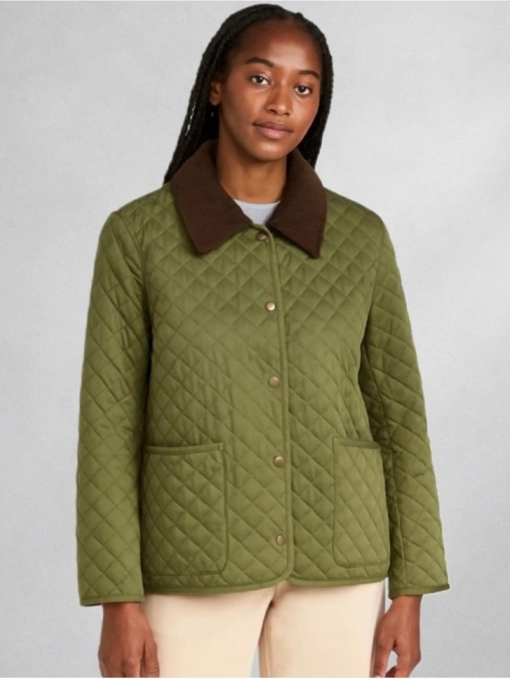 Bagatelle Quilted Barn Jacket Olive Green XL NWOT